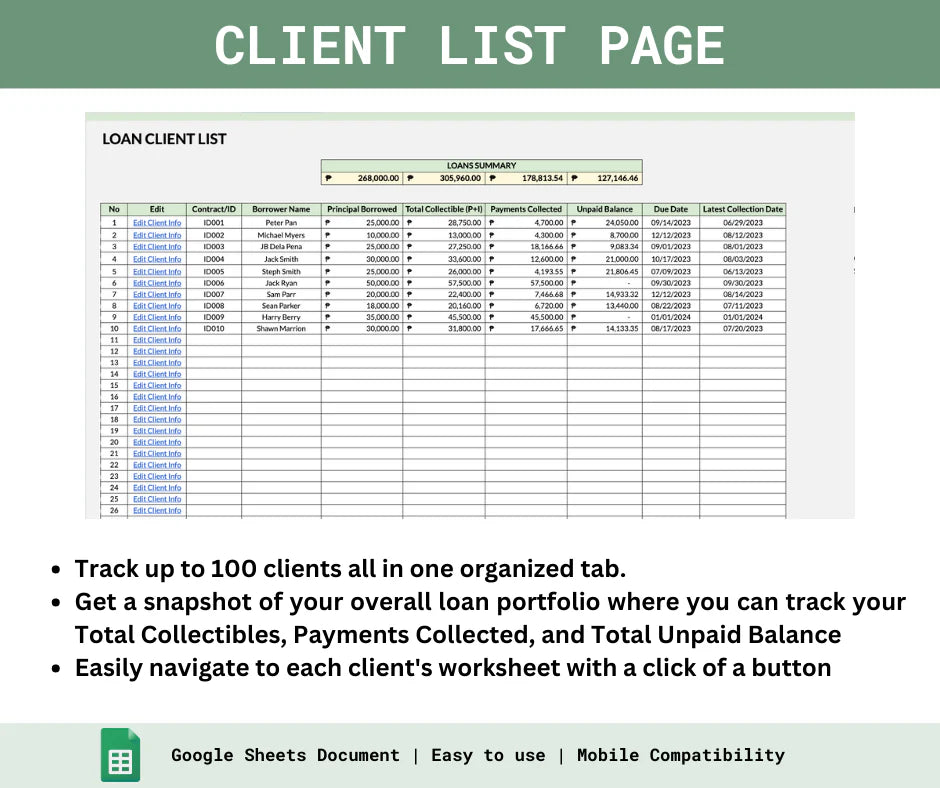 Lending Business Tracker