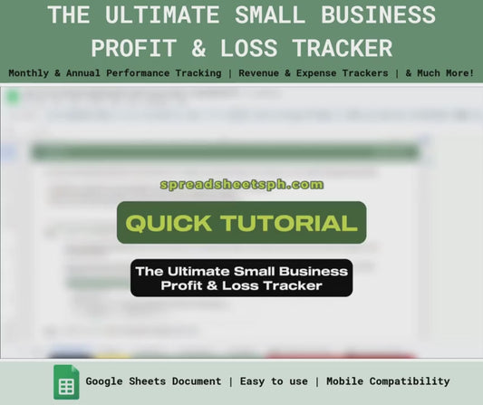 The Ultimate Small Business Profit & Loss Tracker